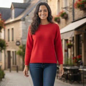 J.Crew Italian Cashmere Sweater Women’s Small Cherry Red Crewneck